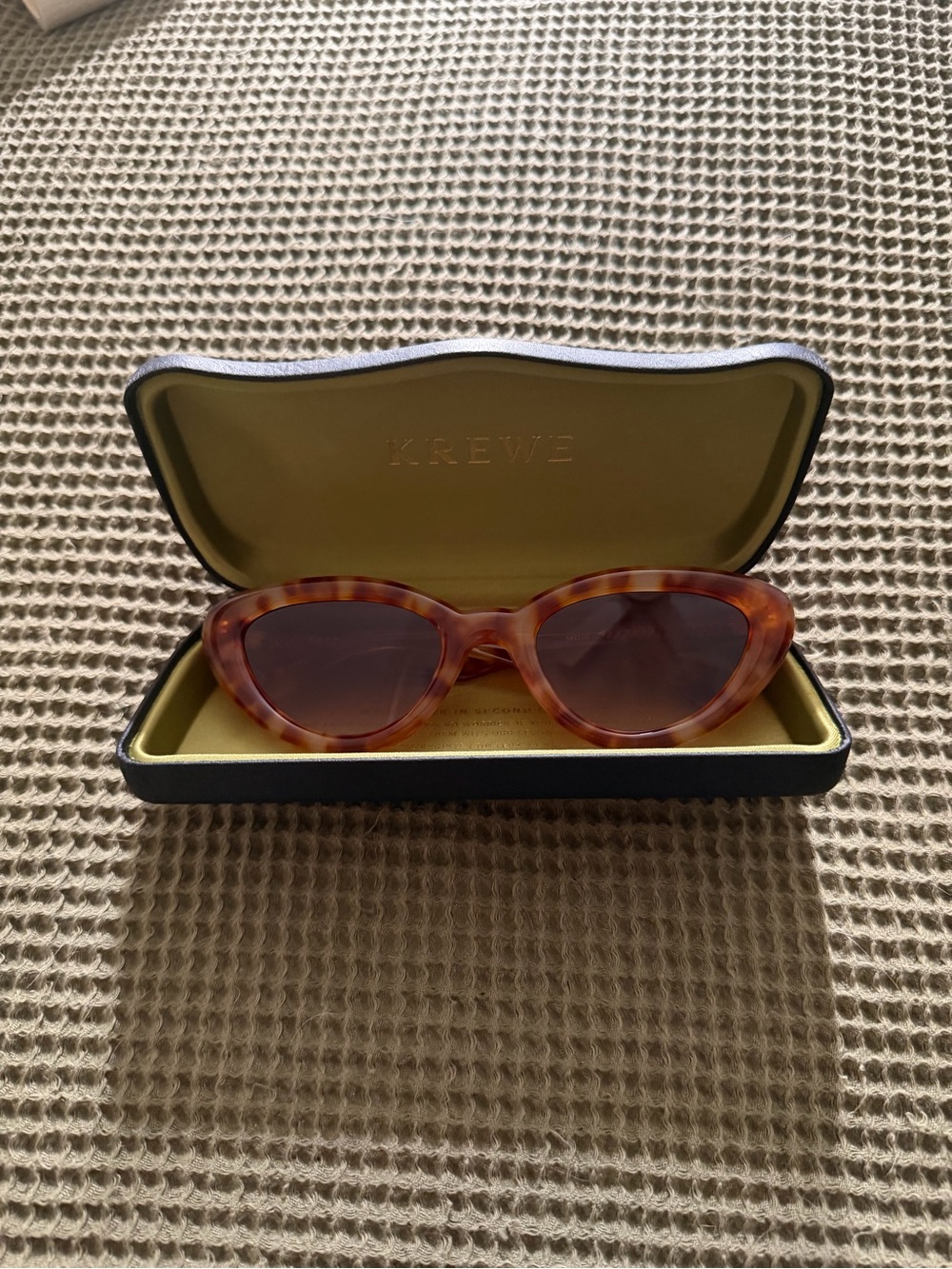 KREWE Sasha Blonde Amaro Cat Eye Sunglasses (NWT)